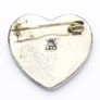 925 Silver Abalone Heart Brooch Image 3