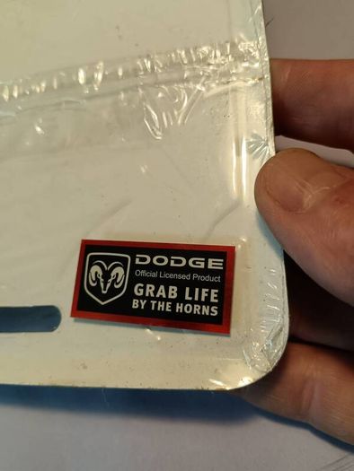 Official (NOS) Dodge Aluminum Car plate
