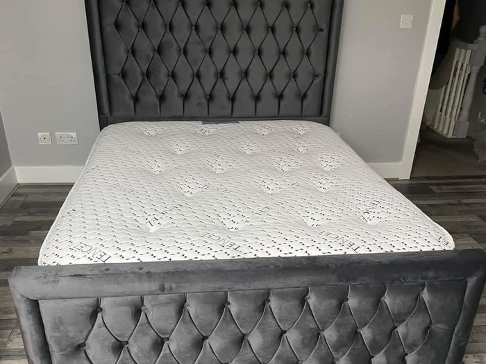king bed and mattress