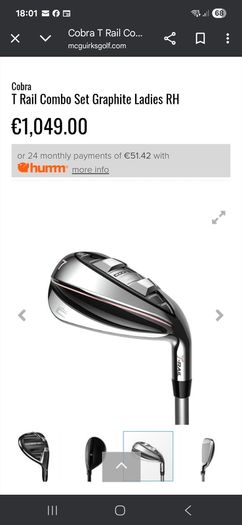 Ladies Golf T Rail Graphite Combo set RH