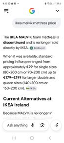 ikea double standard mattress