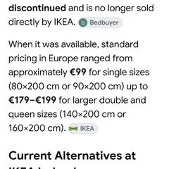 ikea double standard mattress