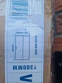 shower door black slider 1300mm