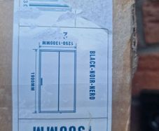 shower door black slider 1300mm