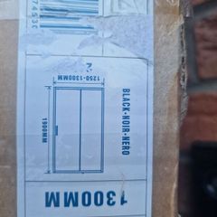 shower door black slider 1300mm