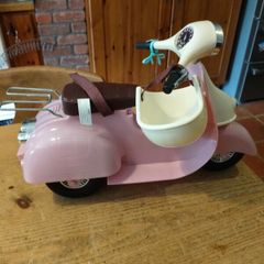 Our Generation 3 wheel scooter with helmet.