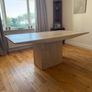 Travertine Dining Table and 6 Chairs Image 4