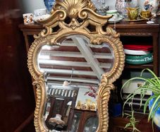 Vintage Portuguese Gilt Gesso Bevelled Glass Mirror