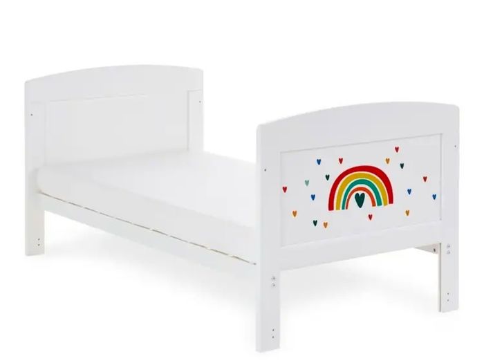 Obaby White Grace Inspire Cot Bed with Obaby mattress included