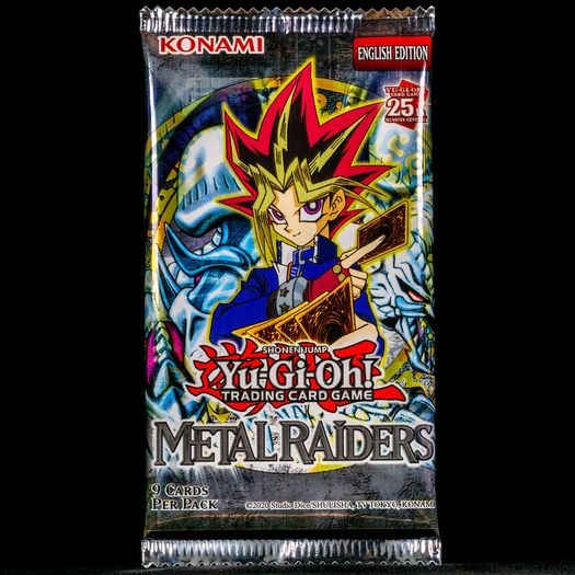 Yu-Gi-Oh! 25th Anniversary: Metal Raiders English Booster Pack 9 Cards MRD Unweighted 2023