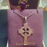 NEW silver celtic cross & chain RRP 155 eur in box Image 5
