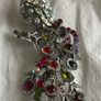 vintage peacock brooch Image 2