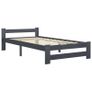 Bed Frame Dark Grey Solid Pine Wood 100x200 cm Image 7