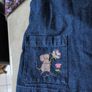 Next Baby Girl Denim dress With A Blouse & Tights.  Age 9-12 Months.  B.N.W.T. Image 3