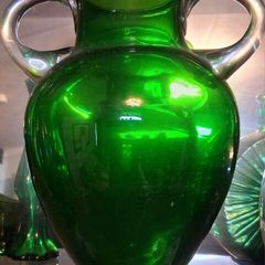 Green Glass Vase