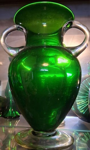 Green Glass Vase