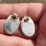 Vintage Mother of Pearl Sterling Silver Earrings Image 6