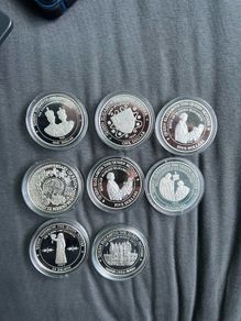 8x Silver Proof Coin Bundle - Queen Mother Lady of the Century Set