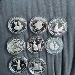 8x Silver Proof Coin Bundle - Queen Mother Lady of the Century Set