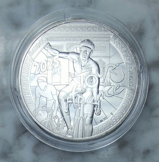 France 10 Euro Silver (.333) Uncirculated Coin 2025 - Tour de France (2025) - Tour de France