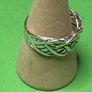 Hand made silver Celtic twist woven ring. Size P Image 4
