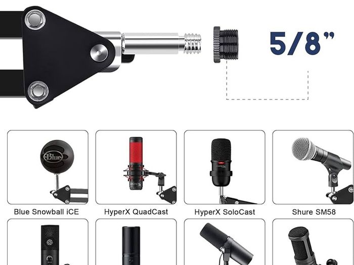 NEW SALE | Boom Arm,Aokeo AK-35 Adjustable Compact Mic Suspension Boom Scissor Arm Stand For Blue Yeti,Snowball iCE, HyperX QuadCast,SoloCast,Elgato Wave,Etc