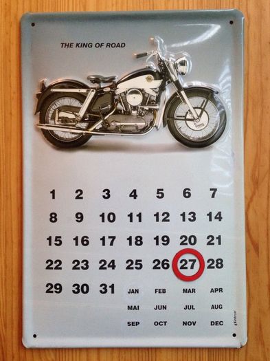 Harley-Davidson Metal Perpetual Calendar