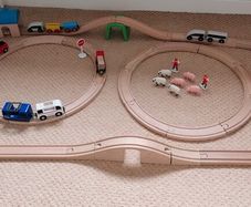 Wooden Train Set 62 Pieces