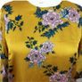 V By Very Ladies Mustard Yellow Floral Blouse With Long Rushed Sleeves Uk 16 Image 2