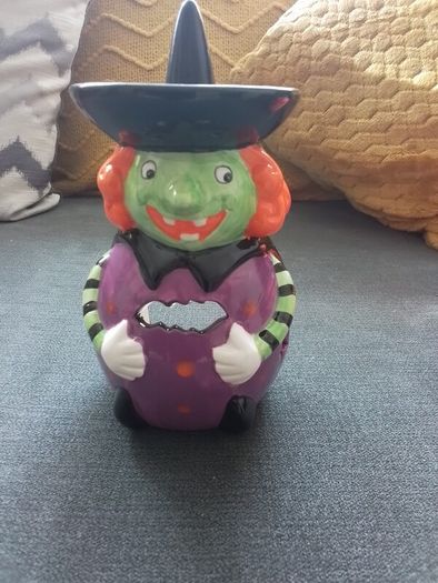 Halloween Ceramic Tealight/Burner Witch Candle Holder