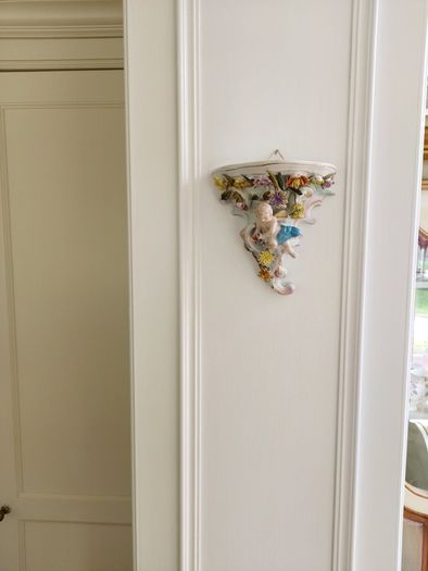 Pair Antique Porcelain Wall shelves