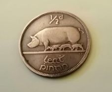 1941 Eire 1/2d Half Penny