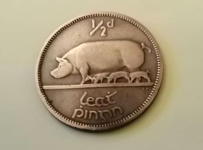 1941 Eire 1/2d Half Penny