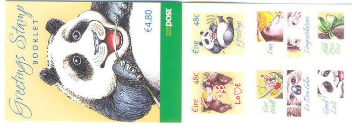 2004 Ireland Greetings Stamp Self-adhesive Booklet Mint Never Hinged (MNH). Hibernian HB119