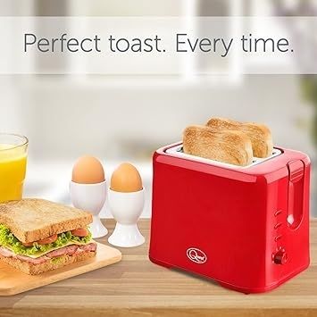 Quest Red Two Slice Toasters 870 Watts Reheat/ Cancel / Defrost/ Variable Browning Settings All New Stock Boxed Fully Guaranteed Price 20 Inc vat