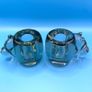 Vintage art glass candlesticks shaped like a hippopotamus Image 2