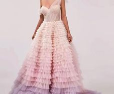 Pink Ombre Wedding Dress