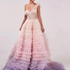 Pink Ombre Wedding Dress