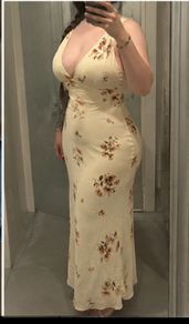Satin yellow dress