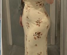 Satin yellow dress