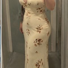 Satin yellow dress