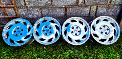R17 5x120/4x100 Chevrolet Corvette C4 Sawblade alloy wheels with new tyres and adaptors