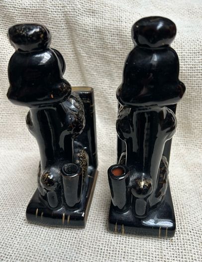 MCM Ceramic  pair of poodle bookends