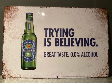 Heineken zero Tin Metal sign