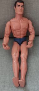 Action Man Figure 1994 Hasbro C-023B Flocked Hair Blue Bum