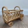 Small Rattan and Wooden Truck with working wheels Image 4