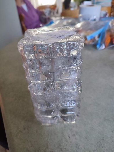 Set Of 2 Crystal Nightlight Or Candle Holder No Stamp.