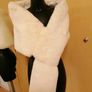 Women's Ivory luxurious Faux Fur Wrap NWT Image 3
