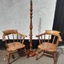 Pair of Antique Captain's Chairs Image 9