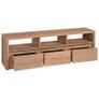 TV Cabinet Solid Teak Wood with Natural Finish 120x30x40 cm Image 2